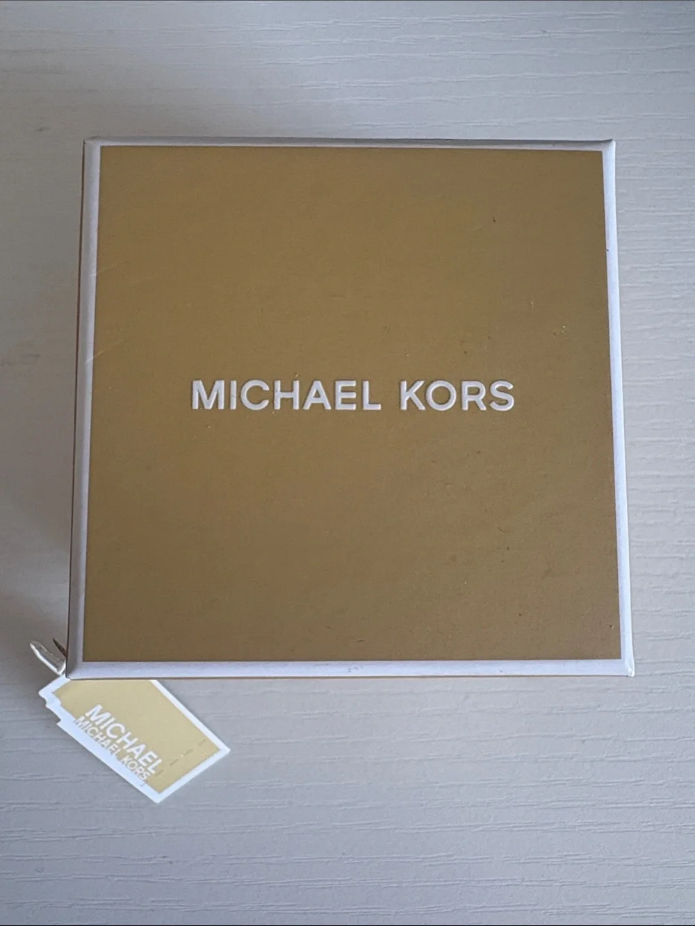 Michael Kors Rose Gold Heart Logo Crystal Stud Earrings